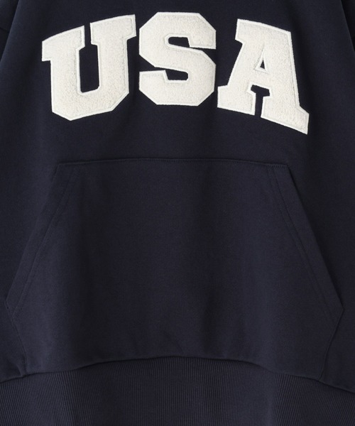 LOWRYS FARM(ローリーズファーム)の「USAロゴフーディ 134382(スウェット・キッズ・グレー/ネイビー/レッド・110cm/120cm/130cm/140cm/150cm)」の5枚目の写真