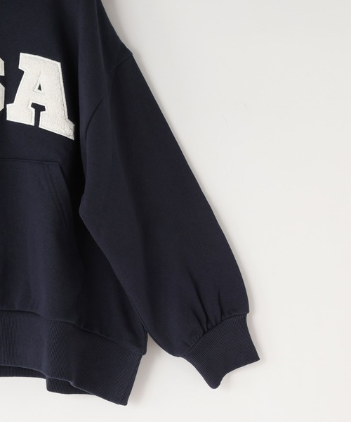 LOWRYS FARM(ローリーズファーム)の「USAロゴフーディ 134382(スウェット・キッズ・グレー/ネイビー/レッド・110cm/120cm/130cm/140cm/150cm)」の7枚目の写真