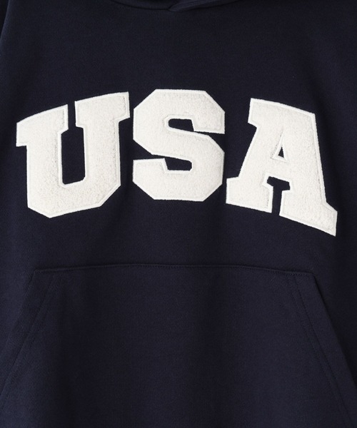 LOWRYS FARM(ローリーズファーム)の「USAロゴフーディ 134382(スウェット・キッズ・グレー/ネイビー/レッド・110cm/120cm/130cm/140cm/150cm)」の10枚目の写真