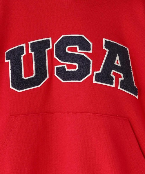 LOWRYS FARM(ローリーズファーム)の「USAロゴフーディ 134382(スウェット・キッズ・グレー/ネイビー/レッド・110cm/120cm/130cm/140cm/150cm)」の12枚目の写真