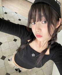 A'GEM/9 × .kom 『muah muah/ムーアムーア』 LOGO STITCH BOLERO