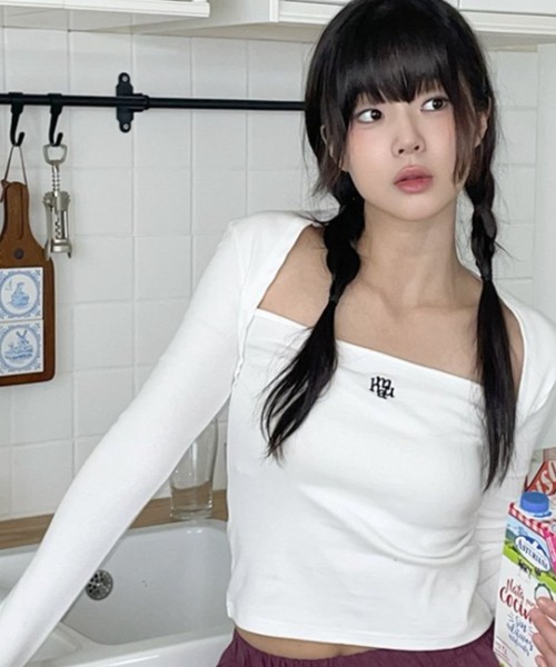 A'GEM/9 × .kom 『muah muah/ムーアムーア』 LOGO STITCH BOLERO