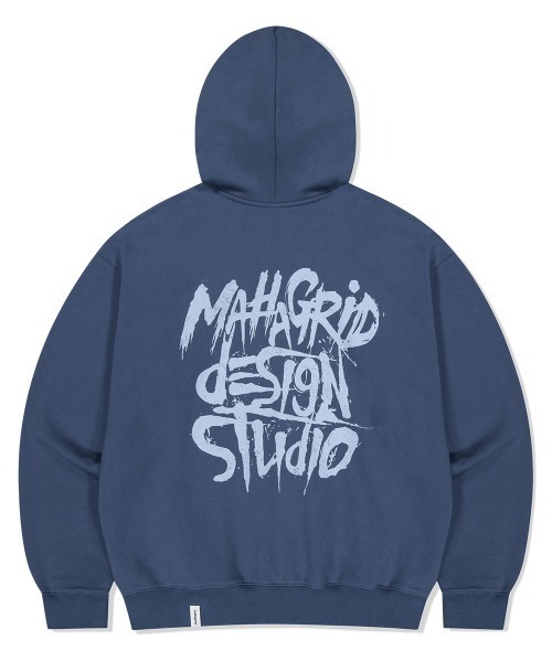 MAHAGRID(マハグリッド)の「『mahagrid/マハグリッド』SLASH LOGO HOODIE/スラッシュロゴ プルオーバーパーカー(パーカー・レディース・アイボリー/ブラック/ネイビー・M/L/S)」の2枚目の写真