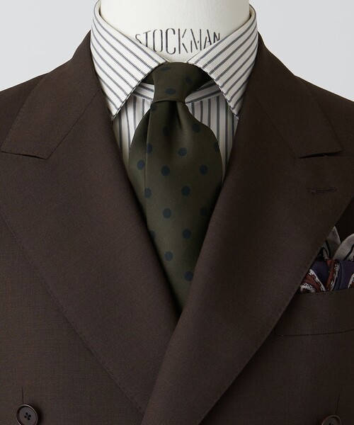 UNITED ARROWS（ユナイテッドアローズ）の「プリント ドット ネクタイ（ネクタイ・メンズ・ブラック/オリーブ/ブラウン・FREE）」の3枚目の写真