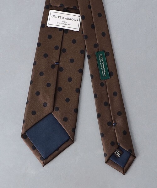 UNITED ARROWS（ユナイテッドアローズ）の「プリント ドット ネクタイ（ネクタイ・メンズ・ブラック/オリーブ/ブラウン・FREE）」の13枚目の写真