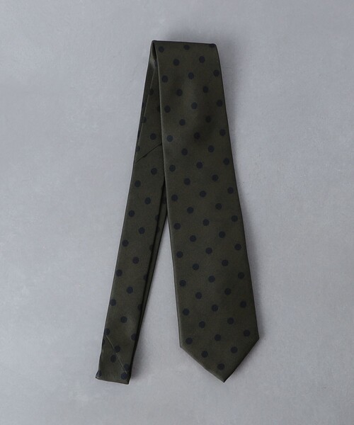 UNITED ARROWS（ユナイテッドアローズ）の「プリント ドット ネクタイ（ネクタイ・メンズ・ブラック/オリーブ/ブラウン・FREE）」の7枚目の写真