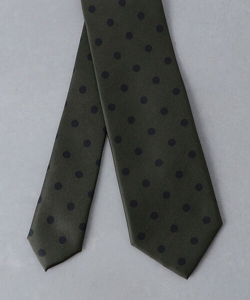 UNITED ARROWS（ユナイテッドアローズ）の「プリント ドット ネクタイ（ネクタイ・メンズ・ブラック/オリーブ/ブラウン・FREE）」の8枚目の写真