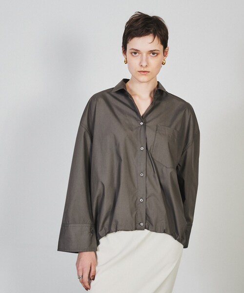 cloenc（クロエンス）の「◆【手洗い可】バルーンフォルムシャツ（シャツ/ブラウス・レディース・ブラウン系その他/ブルー系7/オフホワイト・02）」の3枚目の写真