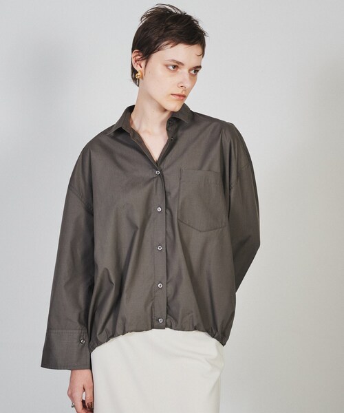 cloenc（クロエンス）の「◆【手洗い可】バルーンフォルムシャツ（シャツ/ブラウス・レディース・ブラウン系その他/ブルー系7/オフホワイト・02）」の10枚目の写真