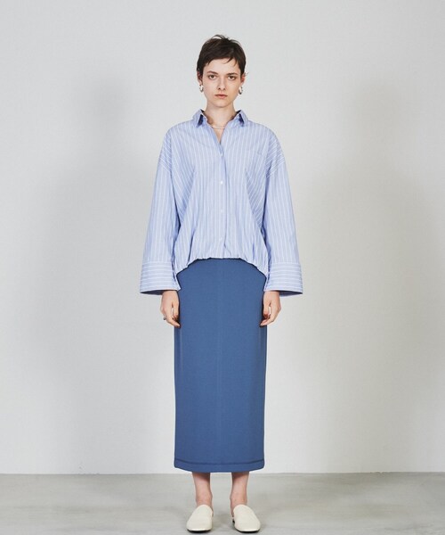 cloenc（クロエンス）の「◆【手洗い可】バルーンフォルムシャツ（シャツ/ブラウス・レディース・ブラウン系その他/ブルー系7/オフホワイト・02）」の14枚目の写真