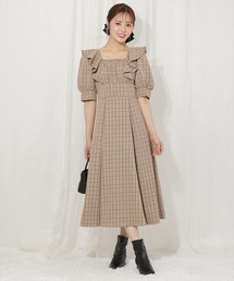 WILLSELECTION | ラッフルフリルパフ袖ワンピース(ワンピース)