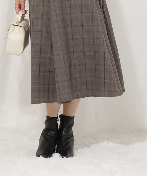 WILLSELECTION（ウィルセレクション）の「ラッフルフリルパフ袖ワンピース（ワンピース・レディース・ブラウン/ブラウン系その他/グレー系その他/グレー・FREE）」の18枚目の写真