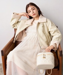 mysty woman | フェイクレザーボマーブルゾン  149689(ブルゾン)