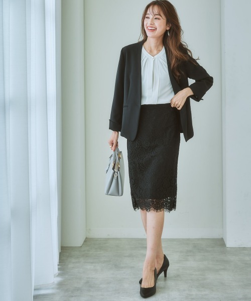 7days Life Styling（セブンデイズライフスタイリング）の「ストレッチとろみ素材フロント2WAYブラウス（しわになりにくい・速乾・洗濯機OK・UVカット）（シャツ/ブラウス・レディース・グレイッシュベージュ/サックスブルー/オフホワイト/ネイビー/ライトブルー・S/M/L/LL/3L）」の9枚目の写真