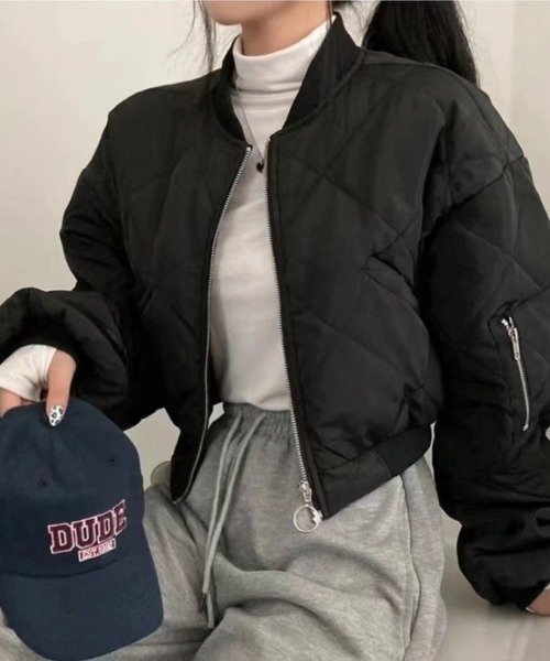 【セール】ボリュームキルティングショートブルゾン（ブルゾン）｜N.s（エヌドットエス）