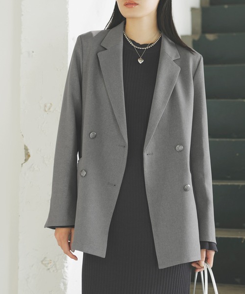 美easy】ウーリッシュWブレストテーラードジャケット【洗える