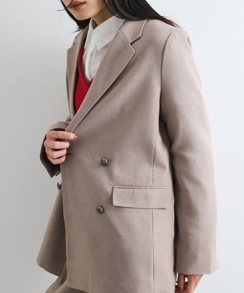 美easy】ウーリッシュWブレストテーラードジャケット【洗える