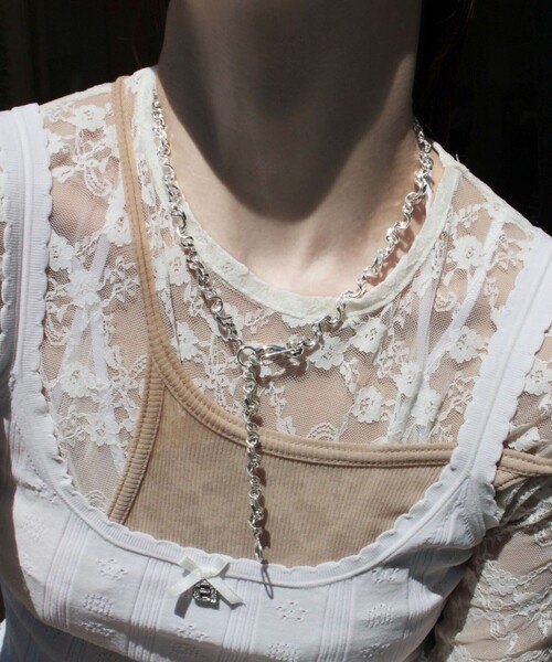 Soierie(ソワリー)の「<Soierie>Figue clip slim ネックレス(ネックレス・レディース・シルバー・FREE)」の3枚目の写真