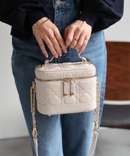 sakishimatokyo（サキシマトーキョー）の「【3WAY】 バニティバッグ/キルティング/ショルダー（ハンドバッグ・レディース・アイボリー/ブラック/グレイッシュベージュ・FREE）」の13枚目の写真