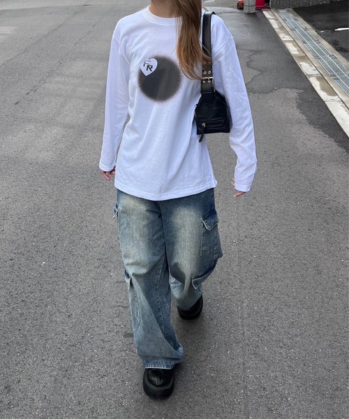 fiere(フィエール)の「スターデザインロンT/長袖Tシャツ(Tシャツ/カットソー・レディース・ホワイト・MEDIUM)」の6枚目の写真