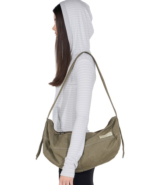 SCULPTOR（スカルプター）の「Vintage Canvas Duffel Bag/ヴィンテージキャンバスダッフルバッグ（ショルダーバッグ・レディース・ライトグレー/ピンク/ブラック/カーキ・FREE）」の3枚目の写真