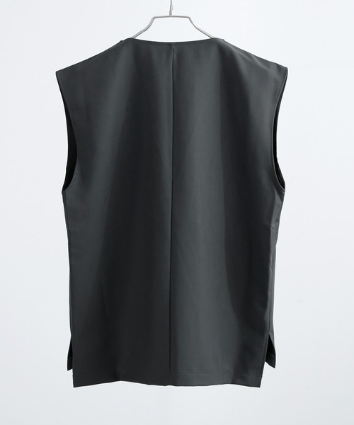 深Vネックフロントポケットベスト トップス ベスト レディース ジレ