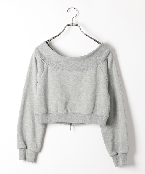 Heather(ヘザー)の「オフショルZIP裏毛スウェット 149049(スウェット・レディース・スミクロ/オートミール/グレー・FREE)」の9枚目の写真
