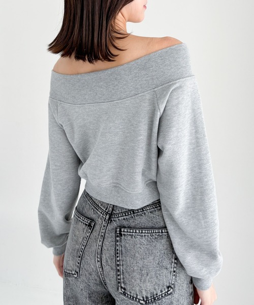 WAREHOUSE&CO. LA トレーナー L ヘザーグレー セール】オフショルZIP裏毛スウェット 149049（スウェット）｜Heather