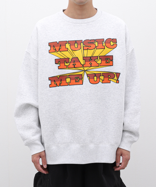 is-ness（イズネス）の「【ISNESS MUSIC / イズネスミュージック】MUSIC TAKE ME UP SWEATSHIRT（スウェット・メンズ・ライトグレー・FREE）」の11枚目の写真