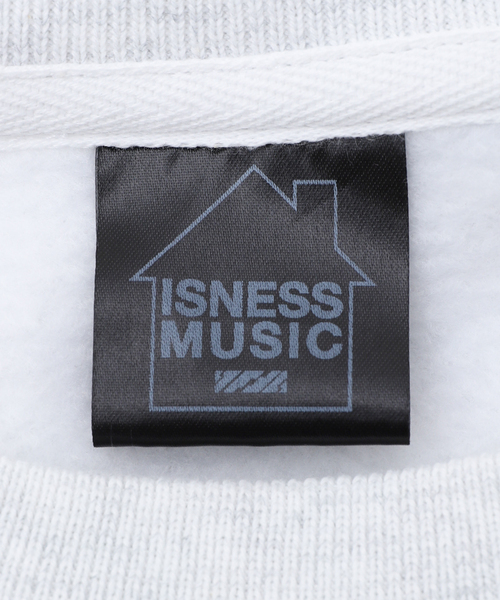 新品　ISNESSMUSIC DUB SWEAT SHIRTスウェット　グレー ISNESS MUSIC(イズネスミュージック)DUB SWEATSHIRT (DUBSW01
