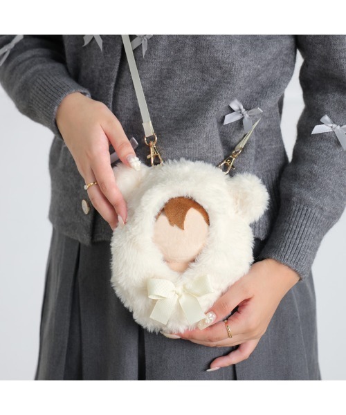ayako (おまとめ品) 2セット ぬい服 ぬいぐるみ 服 10cm にじぱぺっと おすわり ねこ 紫 むらさき