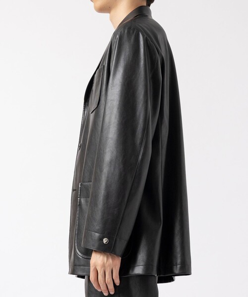 th products（ティーエイチプロダクト）の「【th products/ティーエイチプロダクツ】Drawstring Blouson（テーラードジャケット・メンズ・ブラック・1/2）」の6枚目の写真