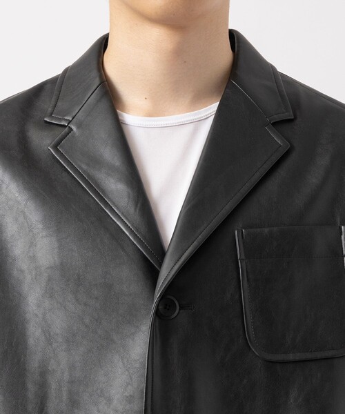 th products（ティーエイチプロダクト）の「【th products/ティーエイチプロダクツ】Drawstring Blouson（テーラードジャケット・メンズ・ブラック・1/2）」の4枚目の写真
