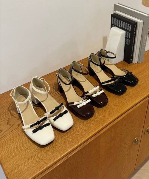 one after another NICE CLAUP（ワンアフターアナザーナイスクラップ）の「リボンストラップセパレートパンプス（パンプス・レディース・ブラック/アイボリー/ブラウン・L/M/S）」の5枚目の写真