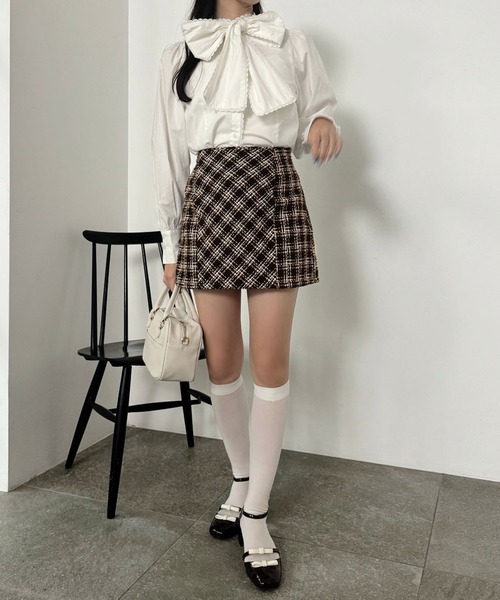 one after another NICE CLAUP（ワンアフターアナザーナイスクラップ）の「リボンストラップセパレートパンプス（パンプス・レディース・ブラック/アイボリー/ブラウン・L/M/S）」の14枚目の写真