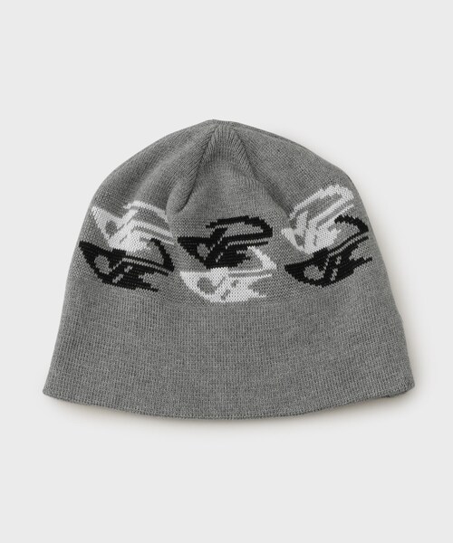 tk.TAKEO KIKUCHI（ティーケータケオキクチ）の「◆ロゴデザインビーニー（ニットキャップ/ビーニー・メンズ・ブルー系その他/ブラック/グレー系4・00）」の2枚目の写真