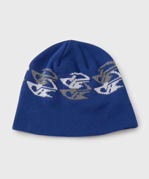 tk.TAKEO KIKUCHI（ティーケータケオキクチ）の「◆ロゴデザインビーニー（ニットキャップ/ビーニー・メンズ・ブルー系その他/ブラック/グレー系4・00）」の4枚目の写真