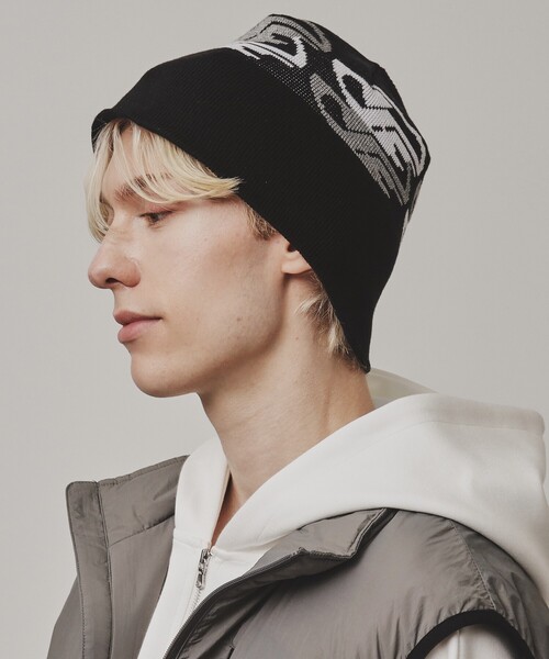 tk.TAKEO KIKUCHI（ティーケータケオキクチ）の「◆ロゴデザインビーニー（ニットキャップ/ビーニー・メンズ・ブルー系その他/ブラック/グレー系4・00）」の7枚目の写真