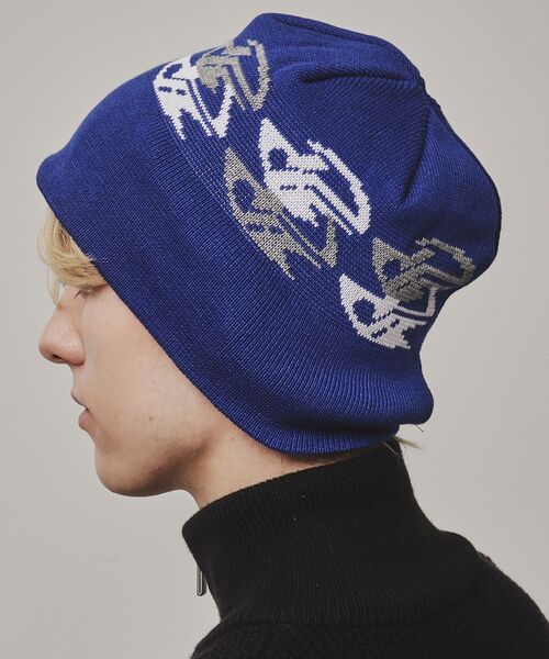 tk.TAKEO KIKUCHI（ティーケータケオキクチ）の「◆ロゴデザインビーニー（ニットキャップ/ビーニー・メンズ・ブルー系その他/ブラック/グレー系4・00）」の10枚目の写真