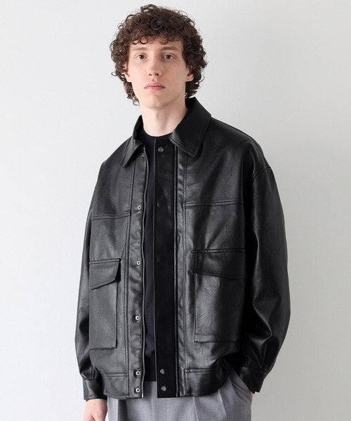 フェイクレザー A-2フライトジャケット（ブルゾン）｜coca（coca