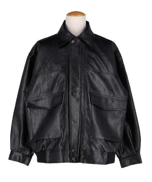 セール】フェイクレザー A-2フライトジャケット（ブルゾン）｜coca