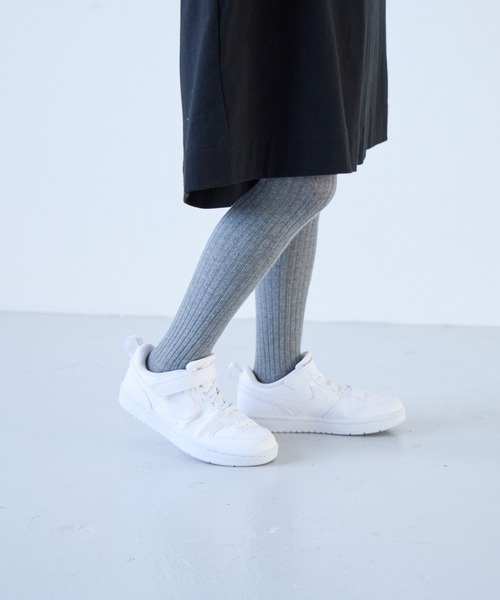 LOWRYS FARM(ローリーズファーム)の「リブカラータイツ 135772(タイツ/ストッキング・キッズ・グレー/オフホワイト/カーキ・MEDIUM/LARGE)」の3枚目の写真