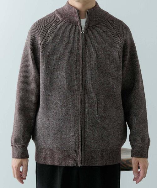 ITEMS URBANRESEARCH（アイテムズ アーバンリサーチ）の「マシンウォシャブルマシュマロドライバーズニット（カーディガン/ボレロ・メンズ・ブラウン/ブラック・MEDIUM/LARGE）」の18枚目の写真