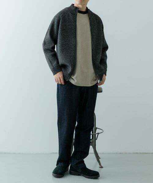 ITEMS URBANRESEARCH（アイテムズ アーバンリサーチ）の「マシンウォシャブルマシュマロドライバーズニット（カーディガン/ボレロ・メンズ・ブラウン/ブラック・MEDIUM/LARGE）」の8枚目の写真