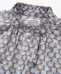 LA MARINE FRANCAISE リバティプリント　衿フリルシャツ 予約》リバティプリントフリルブラウス — LA MARINE FRANCAISE