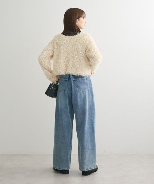 Sugar spoon（シュガースプーン）の「・SUGARSPOON 2wayフェザーカーディガン（カーディガン/ボレロ・レディース・ブラック/アイボリー・FREE）」の12枚目の写真