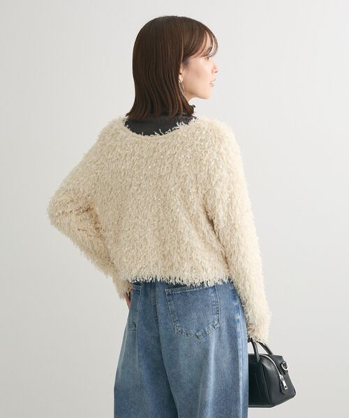 Sugar spoon（シュガースプーン）の「・SUGARSPOON 2wayフェザーカーディガン（カーディガン/ボレロ・レディース・ブラック/アイボリー・FREE）」の15枚目の写真