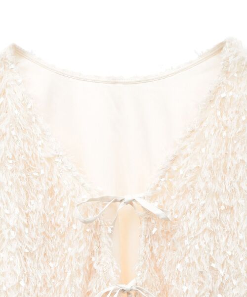 Sugar spoon（シュガースプーン）の「・SUGARSPOON 2wayフェザーカーディガン（カーディガン/ボレロ・レディース・ブラック/アイボリー・FREE）」の22枚目の写真