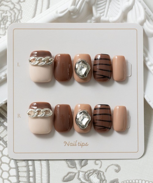 セール】ハンドメイド ネイルチップ 両手分（ネイルシール/ネイル