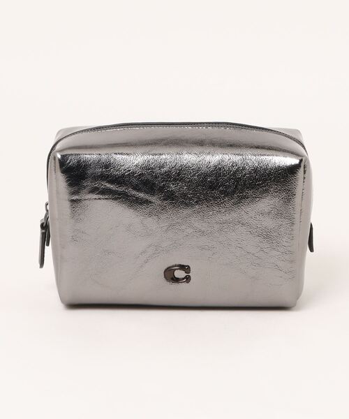COACH（コーチ）の「エッセンシャル コスメティック ポーチ（ポーチ・レディース・シルバー系その他・ONE）」の4枚目の写真